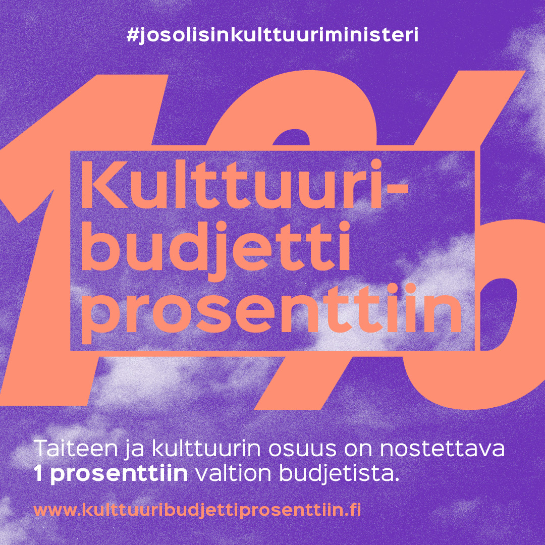 Kulttuuribudjetti prosenttiin