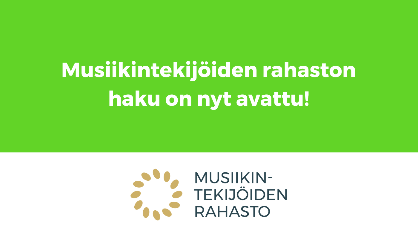 Musiikintekijöiden rahaston haku on avattu – hae 31.8. mennessä!