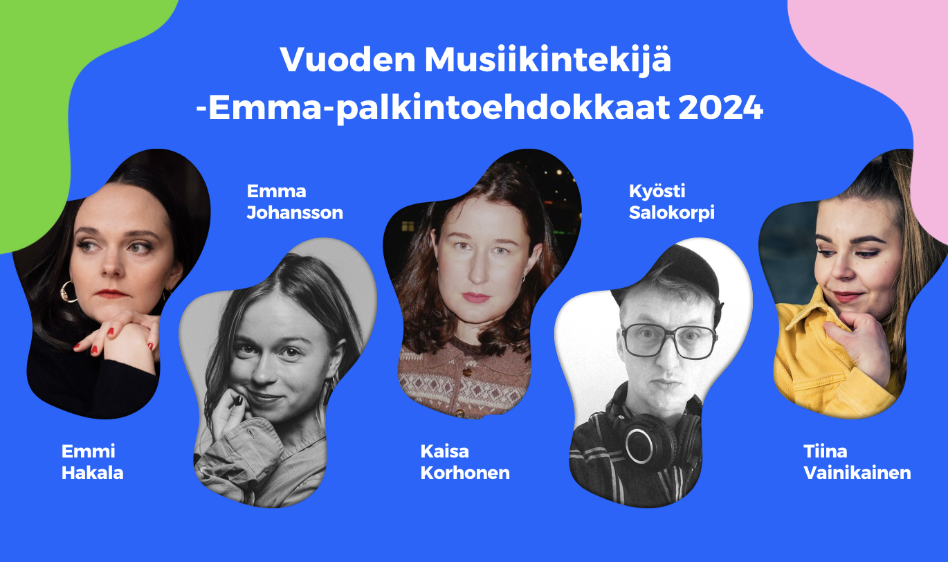 Vuoden Musiikintekijä 2024 -Emma-palkintoehdokkaat julkistettu