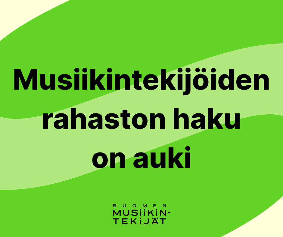 Musiikintekijöiden rahaston haku on auki