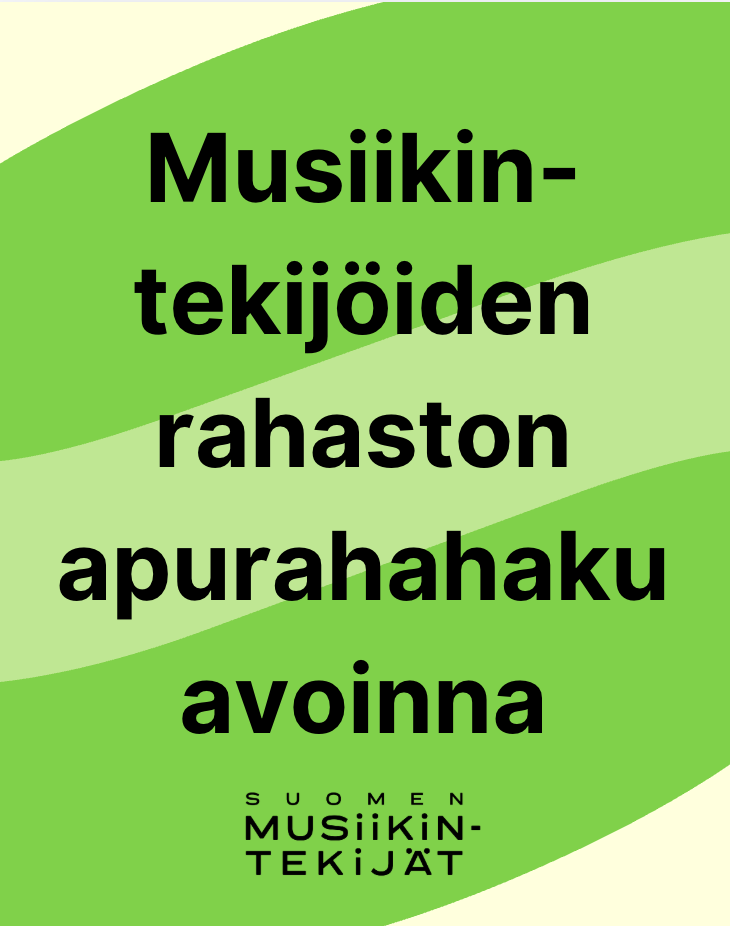 Musiikintekijöiden rahaston elokuun apurahahaku on auki 1.–31.8.