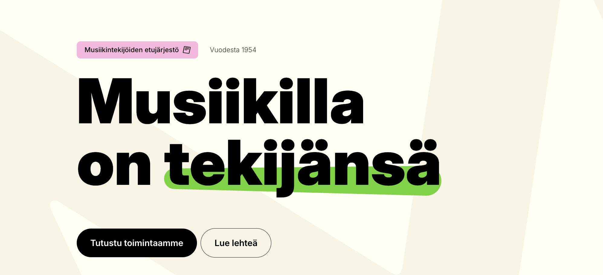 Musiikintekijöiden verkkosivut uudistuvat pian